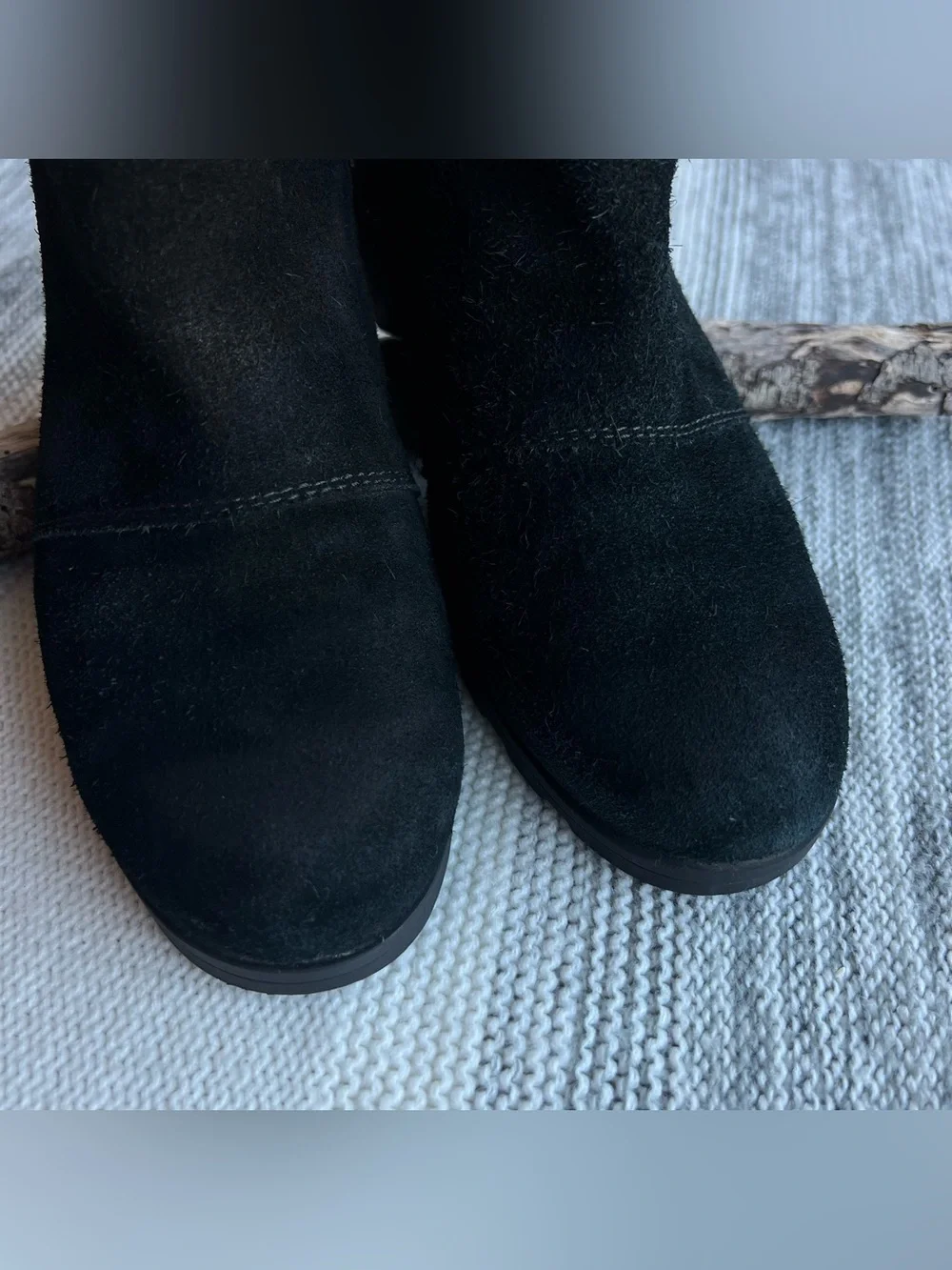 Sorel Emelie Chelsea Girls Black Suede Booties